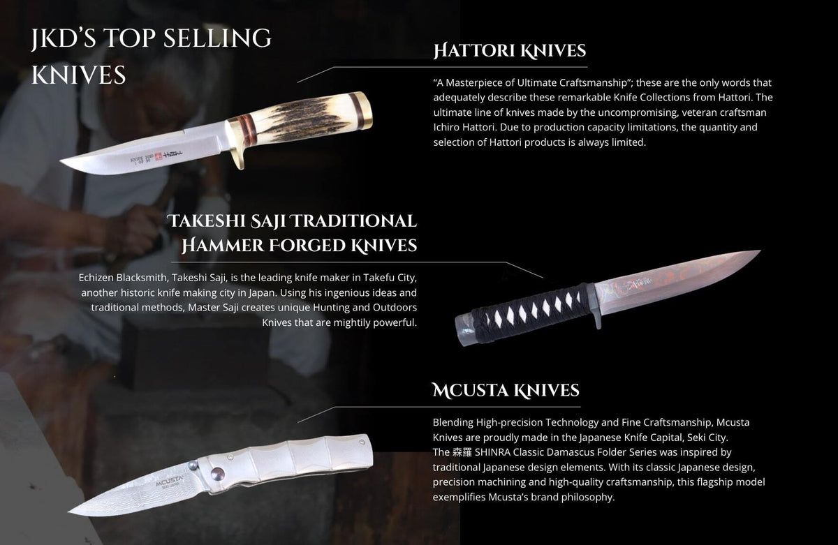  JKD's TOP SELLING KNIVES 