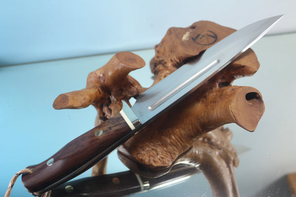 Fumio Inagaki FI-130   7" VG-10 Damascus Drop Point Camper, Japanese Tagayasan wood Handle