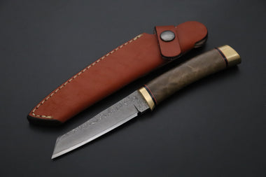 Hattori 傘 SAN Limited “Natures Edition” SAN-158 "Cowry X Damascus Classic Tanto"
