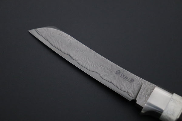 Hattori 傘 SAN Limited “Natures Edition” SAN-166 "Cowry X Damascus Little Tanto"