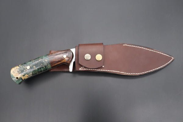 Fumio Inagaki FI-150 Kukri Compact, 9" VG-10 Damascus Blade - japaneseknifedirect.mom