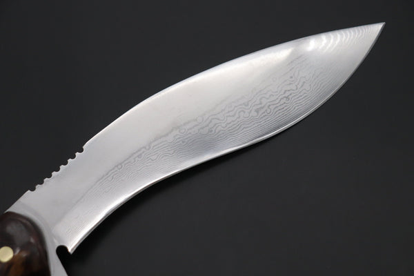 Fumio Inagaki FI-150 Kukri Compact, 9" VG-10 Damascus Blade - japaneseknifedirect.mom