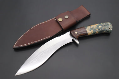 Fumio Inagaki FI-150 Kukri Compact, 9" VG-10 Damascus Blade - japaneseknifedirect.mom