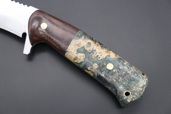 Fumio Inagaki FI-150 Kukri Compact, 9" VG-10 Damascus Blade - japaneseknifedirect.mom