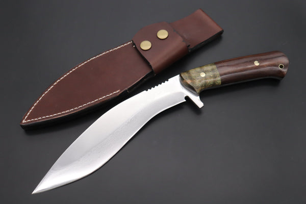 Fumio Inagaki FI-150 Kukri Compact, 9" VG-10 Damascus Blade - japaneseknifedirect.mom