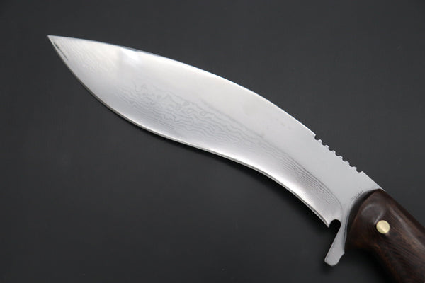 Fumio Inagaki FI-150 Kukri Compact, 9" VG-10 Damascus Blade - japaneseknifedirect.mom