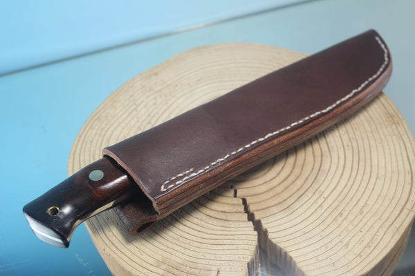 Fumio Inagaki FI-150 VG-10 Damascus Hunter, Exotic Wooden Handle - japaneseknifedirect.mom