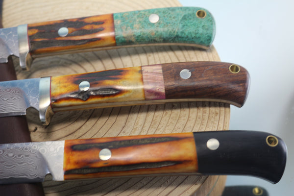 Fumio Inagaki FI-460 ZDP Damascus Utility Hunter,  ZDP-189 Premium Powdered Hi-speed Tool steel Blade - japaneseknifedirect.mom