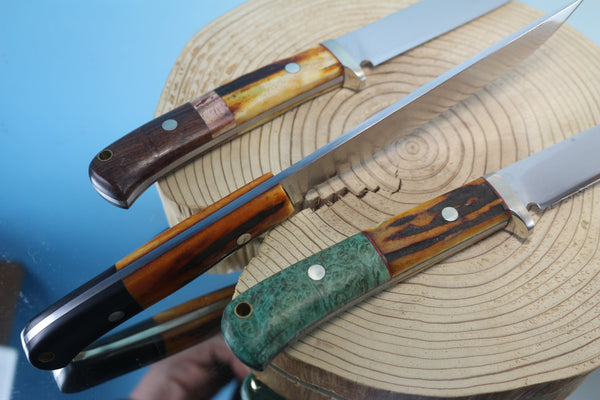 Fumio Inagaki FI-460 ZDP Damascus Utility Hunter,  ZDP-189 Premium Powdered Hi-speed Tool steel Blade - japaneseknifedirect.mom