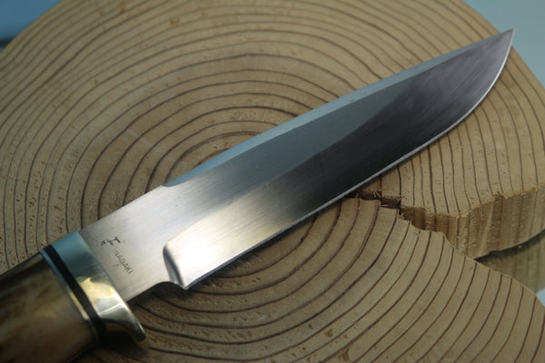 Fumio Inagaki FI-510 Stag Hunter, 5-3/4" ATS-34 Hitachi Premium steel blade - japaneseknifedirect.mom