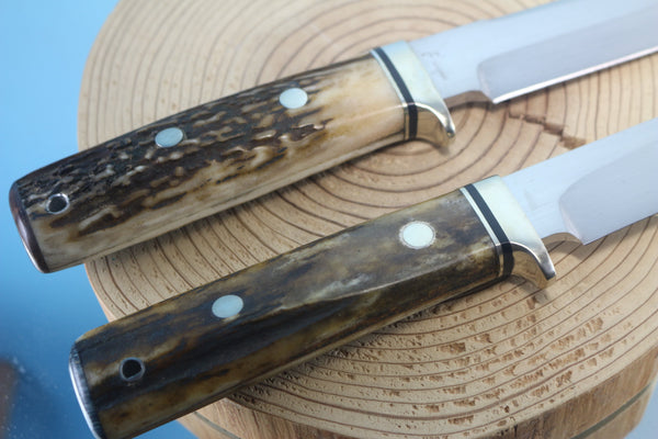 Fumio Inagaki FI-510 Stag Hunter, 5-3/4" ATS-34 Hitachi Premium steel blade - japaneseknifedirect.mom