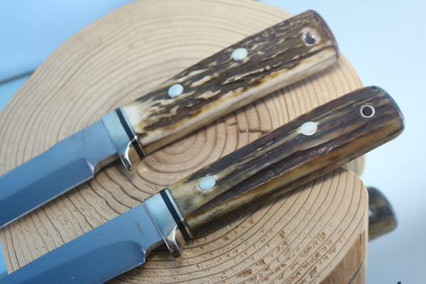 Fumio Inagaki FI-510 Stag Hunter, 5-3/4" ATS-34 Hitachi Premium steel blade - japaneseknifedirect.mom