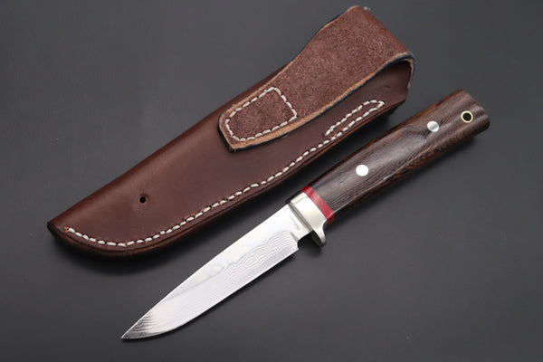 Fumio Inagaki FI-530 ZDP Damascus Hunter, 3-1/2" Hitachi ZDP-189 Premium Powdered Damacus steel Blade