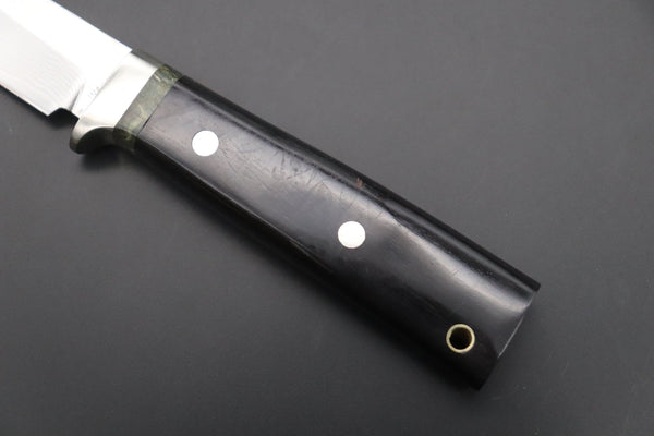 Fumio Inagaki FI-530 ZDP Damascus Hunter, 3-1/2" Hitachi ZDP-189 Premium Powdered Damacus steel Blade