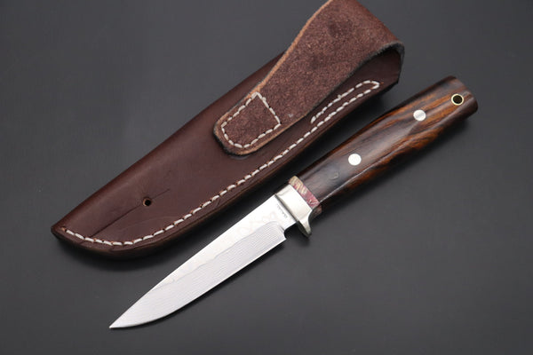 Fumio Inagaki FI-530 ZDP Damascus Hunter, 3-1/2" Hitachi ZDP-189 Premium Powdered Damacus steel Blade