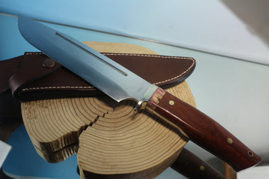 Fumio Inagaki FI-560 Ken-Nata Hunter III. 8-3/4" VG-10 Damascus blade - japaneseknifedirect.mom