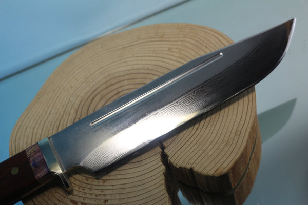 Fumio Inagaki FI-560 Ken-Nata Hunter III. 8-3/4" VG-10 Damascus blade - japaneseknifedirect.mom