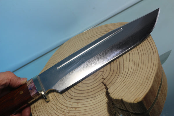 Fumio Inagaki FI-560 Ken-Nata Hunter III. 8-3/4" VG-10 Damascus blade - japaneseknifedirect.mom