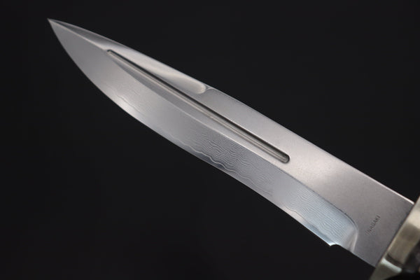 Fumio Inagaki FI-615 Big Fighter (Custom Combination Samber Stag Handle) - japaneseknifedirect.mom