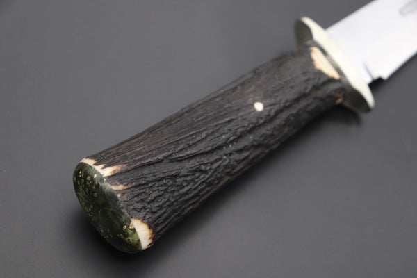 Fumio Inagaki FI-615 Big Fighter (Custom Combination Samber Stag Handle) - japaneseknifedirect.mom