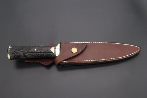 Fumio Inagaki FI-615 Big Fighter (Custom Combination Samber Stag Handle) - japaneseknifedirect.mom