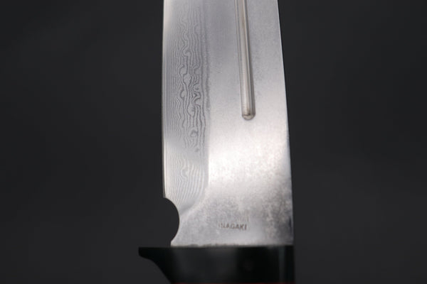 Fumio Inagaki FI-620 Katana Hunter. 10 1/4" VG-10 Damascus blade, Desert Ironwood Burl Custom Combination handle - japaneseknifedirect.mom