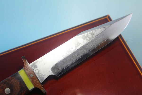 Fumio Inagaki FI-645 VG10 Damascus Hunter, 5-3/4" Takefu VG-10 Damascus Blade - japaneseknifedirect.mom