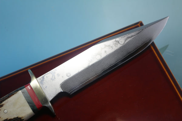 Fumio Inagaki FI-645 VG10 Damascus Hunter, 5-3/4" Takefu VG-10 Damascus Blade - japaneseknifedirect.mom