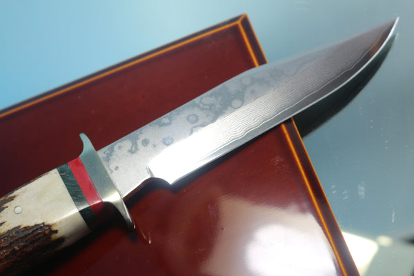 Fumio Inagaki FI-645 VG10 Damascus Hunter, 5-3/4" Takefu VG-10 Damascus Blade - japaneseknifedirect.mom