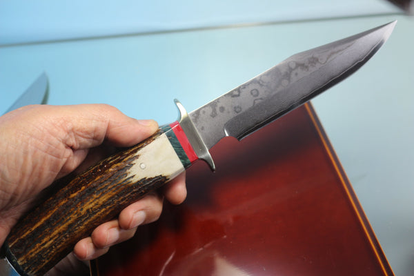 Fumio Inagaki FI-645 VG10 Damascus Hunter, 5-3/4" Takefu VG-10 Damascus Blade - japaneseknifedirect.mom