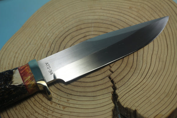 Fumio Inagaki FI-660 CrownStag Clip Point Hunter , 6" Hitachi Premium ATS-34 Blade - japaneseknifedirect.mom