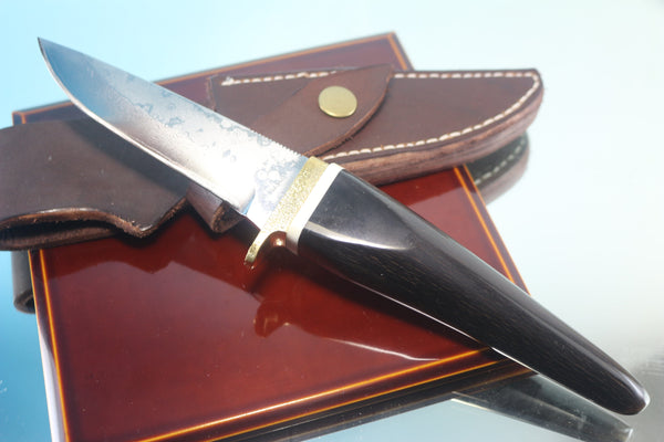 Fumio Inagaki FI-715 Buffalo Hunters, VG-10 Damascus blades, Buffalo Horn Handles - japaneseknifedirect.mom