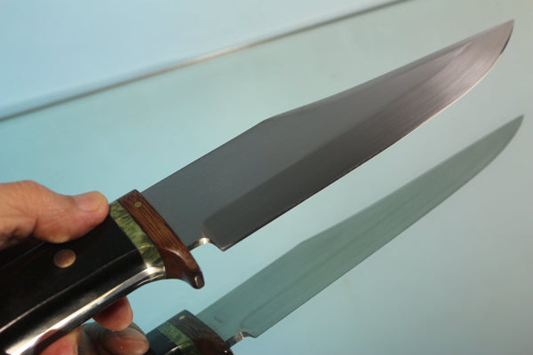 Fumio Inagaki FI-720 Inagaki Bowie Knife, 7-1/2" 440C Hamaguri-ba Blade - japaneseknifedirect.mom