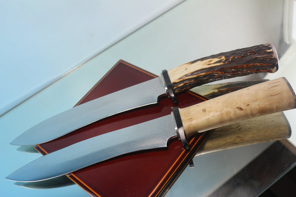 Fumio Inagaki FI-750 Recurved Hamaguri-ba Hunter, 9" VG-10 Damascus Blade - japaneseknifedirect.mom