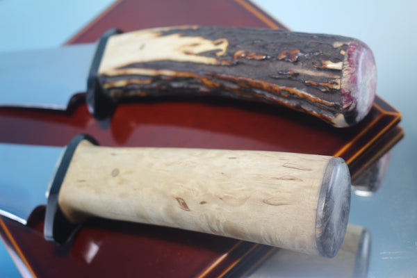 Fumio Inagaki FI-750 Recurved Hamaguri-ba Hunter, 9" VG-10 Damascus Blade - japaneseknifedirect.mom