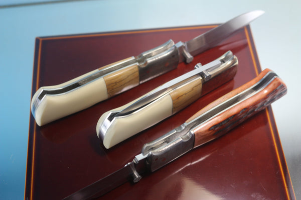 Fumio Inagaki FI-760 Blackjack MAMBA Folder, Custom Replica with Damascus Mokume-Gane Bolster - japaneseknifedirect.mom