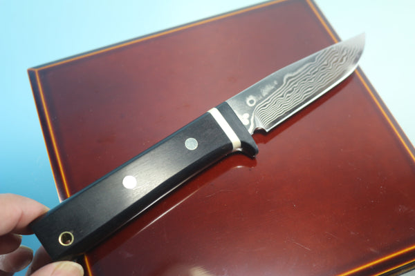 Fumio Inagaki FI-775 Trail Hunter, 3-3/4" VG-10 Damascus Blade - japaneseknifedirect.mom
