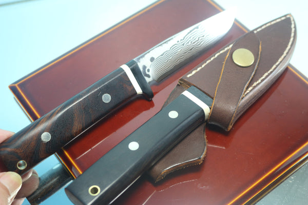 Fumio Inagaki FI-775 Trail Hunter, 3-3/4" VG-10 Damascus Blade - japaneseknifedirect.mom