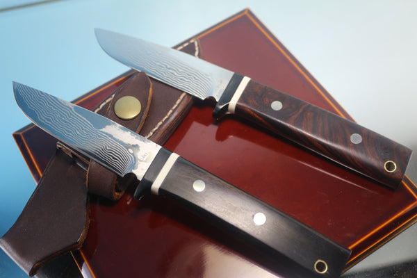 Fumio Inagaki FI-775 Trail Hunter, 3-3/4" VG-10 Damascus Blade - japaneseknifedirect.mom