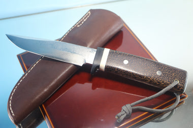Fumio Inagaki FI-780  Palm Hunter, 5" VG-10 Damascus blade - japaneseknifedirect.mom