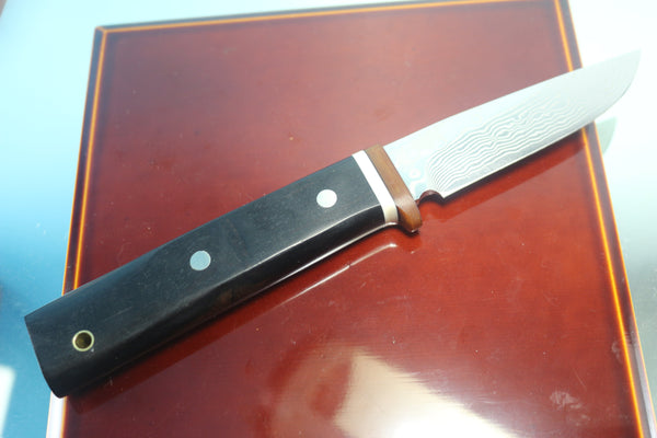 Fumio Inagaki FI-795 Trail Hunter, 3-3/4" VG-10 Damascus Blade - japaneseknifedirect.mom
