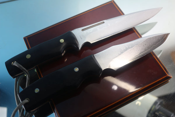 Fumio Inagaki FI-785  VG-10 Damascus Hunter,  VG-10 Damascus Blade - japaneseknifedirect.mom