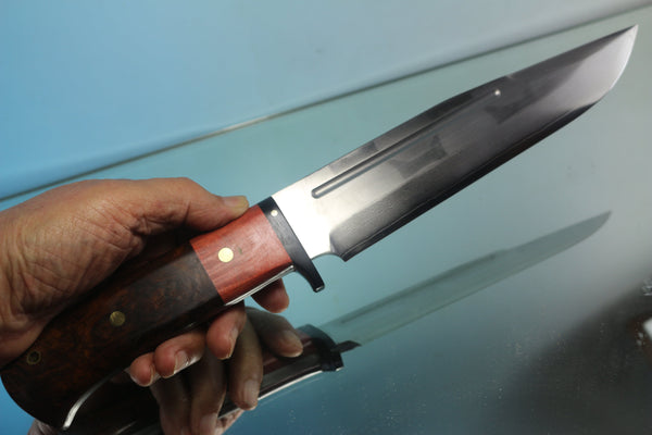 Fumio Inagaki FI-800 Ken-Nata Hunter, 8-1/2" VG-10 Damascus blade - japaneseknifedirect.mom