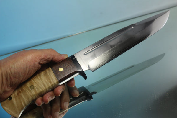 Fumio Inagaki FI-800 Ken-Nata Hunter, 8-1/2" VG-10 Damascus blade - japaneseknifedirect.mom