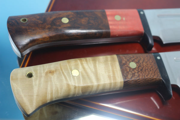 Fumio Inagaki FI-800 Ken-Nata Hunter, 8-1/2" VG-10 Damascus blade - japaneseknifedirect.mom