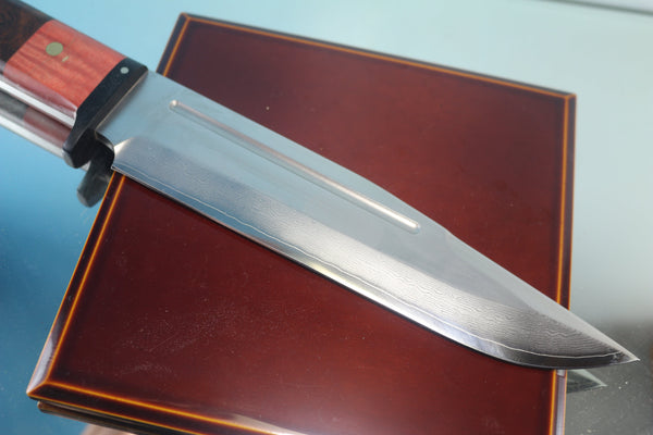 Fumio Inagaki FI-800 Ken-Nata Hunter, 8-1/2" VG-10 Damascus blade - japaneseknifedirect.mom