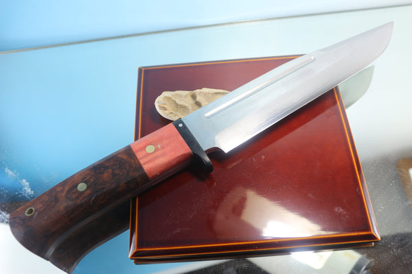 Fumio Inagaki FI-800 Ken-Nata Hunter, 8-1/2" VG-10 Damascus blade - japaneseknifedirect.mom