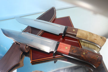 Fumio Inagaki FI-800 Ken-Nata Hunter, 8-1/2" VG-10 Damascus blade - japaneseknifedirect.mom