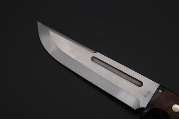 Fumio Inagaki FI-820 Samurai Tanto Hunter, 6-3/4" AUS-8 Blade, Premium Desert Ironwood Handle - japaneseknifedirect.mom