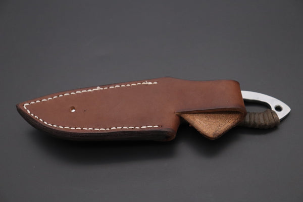 Fumio Inagaki FI-830  3-1/2" Skelton Hunter, VG-10 Damascus Drop point Blade - japaneseknifedirect.mom